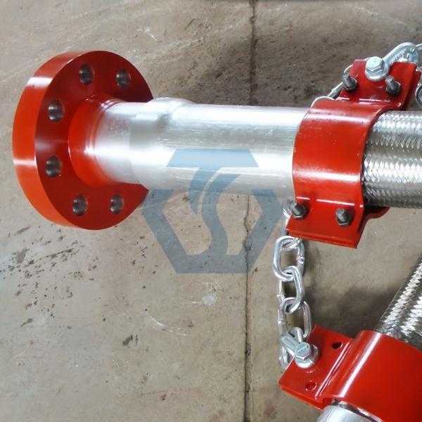 Flanche à boucle tuyau à haute pression enroulée en fil de fer tuyau hydraulique de pétrole champ de pétrole 2 3 4 pouces