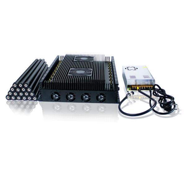 18 Antennas 2G 3G 4G 5G GPS WIFI RF LOJACK Signals Jammer with 6-10W output power per band and 6-7dbi Omni-directional antennas