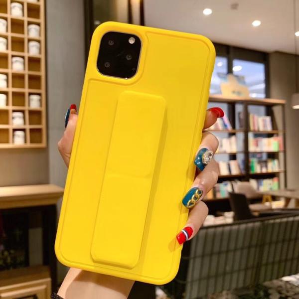 2 In 1 Candy Colour Phone Case Shockproof TPU Material Finger Grip Stand