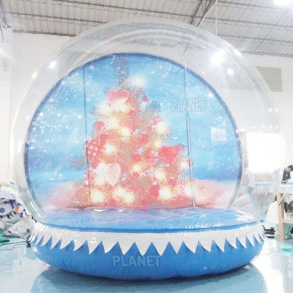 Outdoor Party Promotion Event Inflatable Christmas Snow Globe Bubble House Photo Booth  For Rental