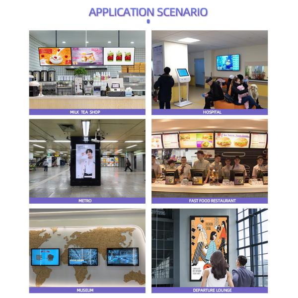 Qunmao 32-85 Inch Multi Sizes Vertical HD Portable Retail Store Digital Signage with 4K Ultra HD and Android 13.0 System