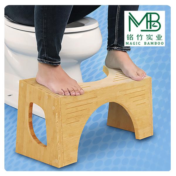 Custom Eco-Friendly Bamboo Bathroom Non-Slip Adult Squat Stool