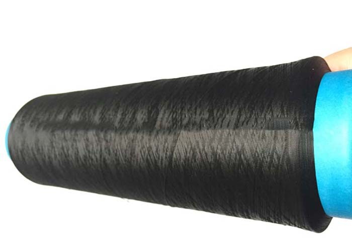 Black A Grade Polyester DTY Yarn , Draw Textured Yarn 150D / 48F /2 SD HIM S+Z Twist