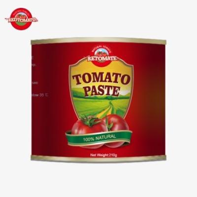 Esta pasta de tomate de 210g é fabricada em conformidade com os padrões de produção ISO, HACCP BRC e FDA