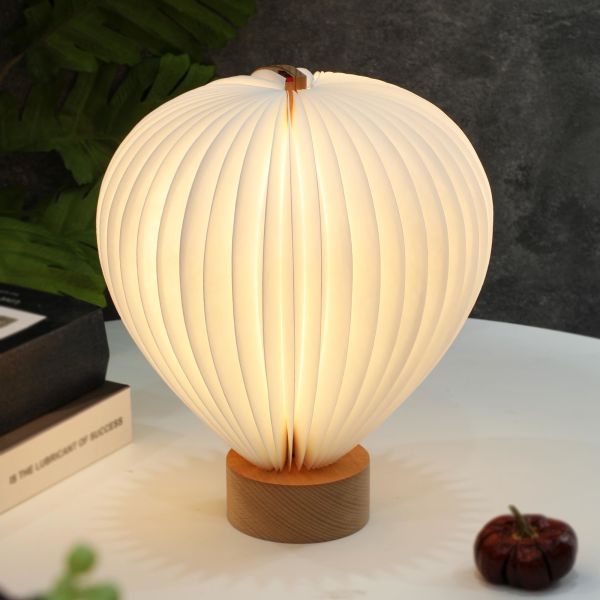 Folding LED Table Paper Mache Balloon Lantern Origami Hanging Light