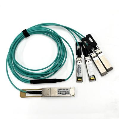 850nm 40G QSFP+ To 4 X 10G SFP+ AOC Active Optical Cable 5m OM3 8cores Module Sfp To Sfp Cable