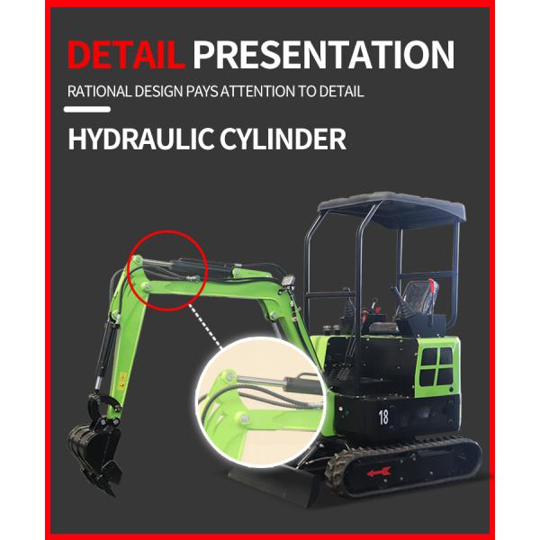 экскаватор мини машины ширины 1100mm шасси экскаватора 4km/H сада 1800kg зеленой мини