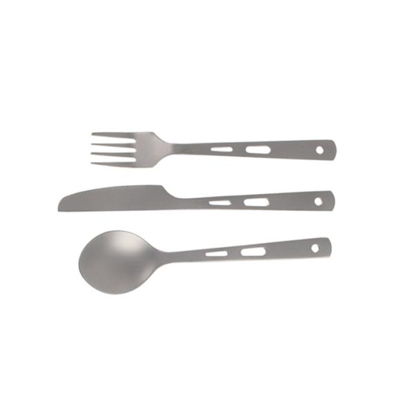Metal Titanium Knife Fork Spoon Set Long Handle Cookware Camping Ultralight Spork