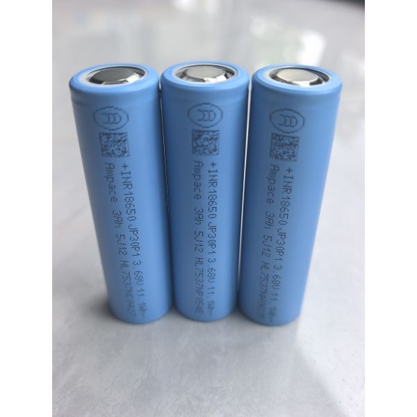 Ampace JP30P1 18650 Li-ion Cell 3000mAh 56A High-Drain Full Tab for Power Tools & Garden Equipment