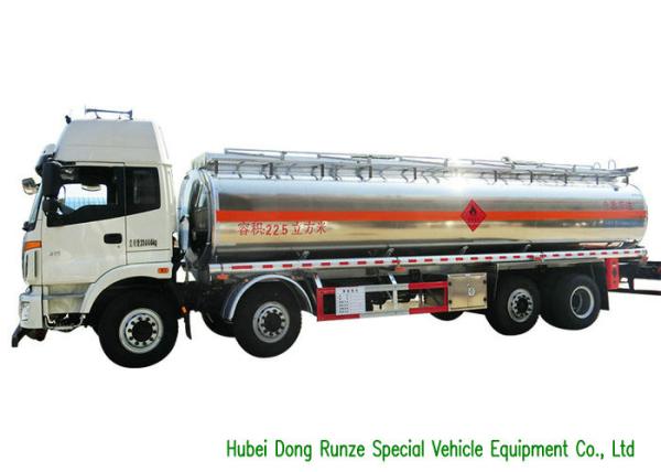 FOTON 8x2 Aluminium Alloy Fuel Oil Delivery Truck For Diesel Transportation 28CBM