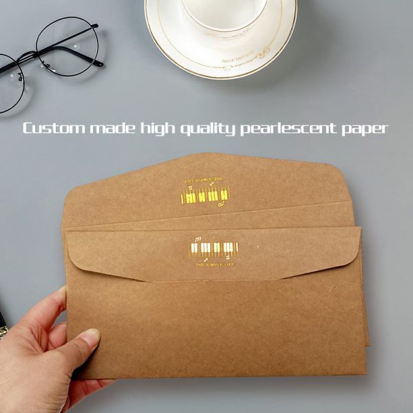 Vintage Brown Ironed Gold  Kraft Paper Envelope Kraft Envelope Seed