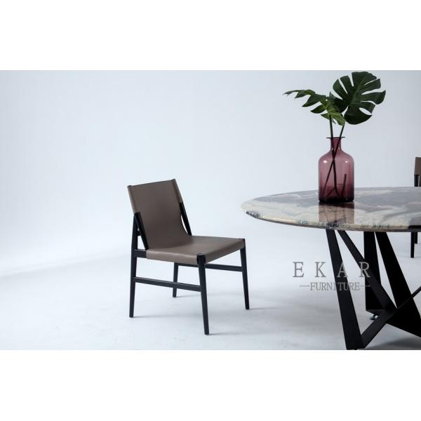 Modern Round Italian 6 Seater Metal Base1.2/1.5M Marble Top Dining Table