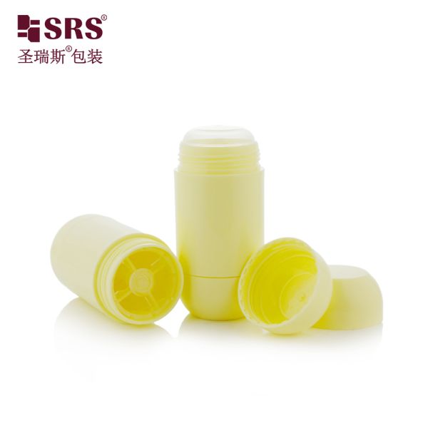 D054 30ml Cute Empty PP Deodorant Stick Container Round Bottom Top Packaging Bottom Filling