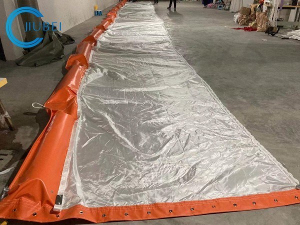 Orange PVC and Rubber Solid Float Oil Containment Boom for Marine Oil Spill Response