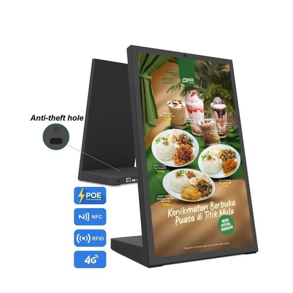 Restaurant Chain Digital Menu Board with Multi-Store CMS Control, High-Definition Display, and Self-Ordering