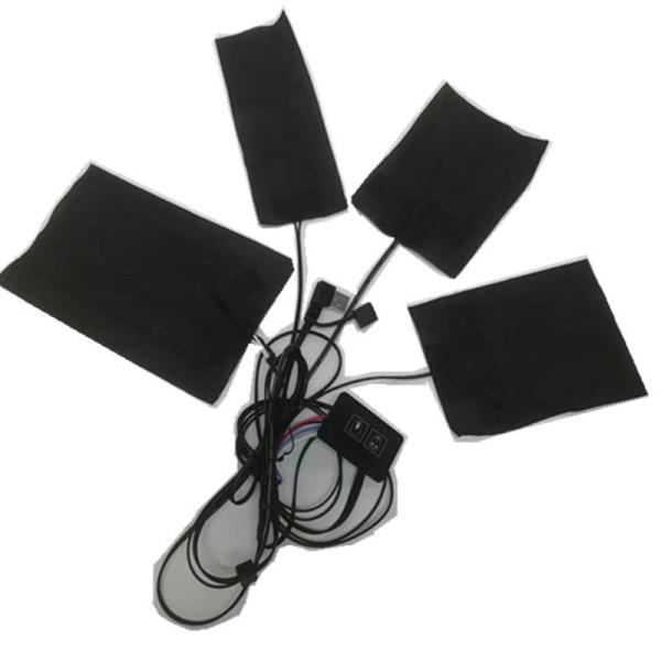4 In One Clothes Heating Pads Two Switch Button Seperate Heating Zone For Winter Coat