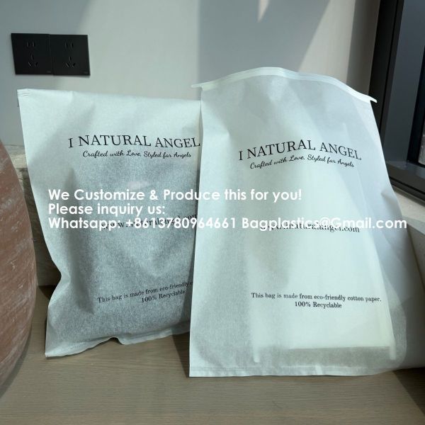 stencil tissue paper Bag, Stencil paper bag, Glassine Paper, Custom Printing Cotton Paper Biodegradable Compostable PLA Corn Starch CPE EVA Eco Friendly Zipper Garment Plastic Clothing Packaging Bag