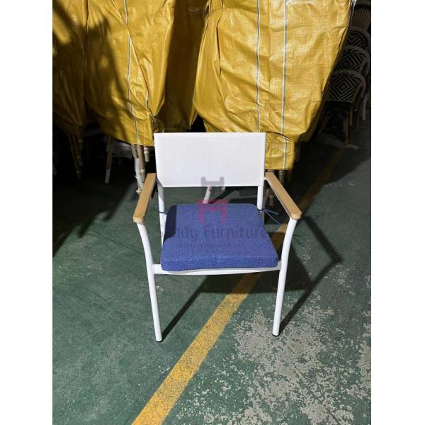 Алюминиевая рама Складируемый столовый стул с съемной подушкой