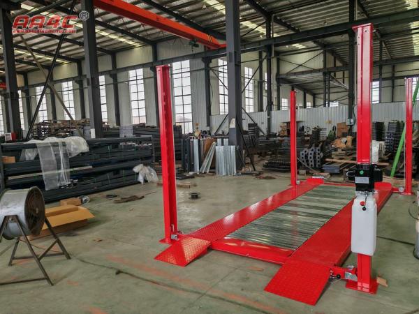 AA4C 4 Post car Parking lift auto storage system vehicles parking for 2 cars 2m high 3.5T capacity