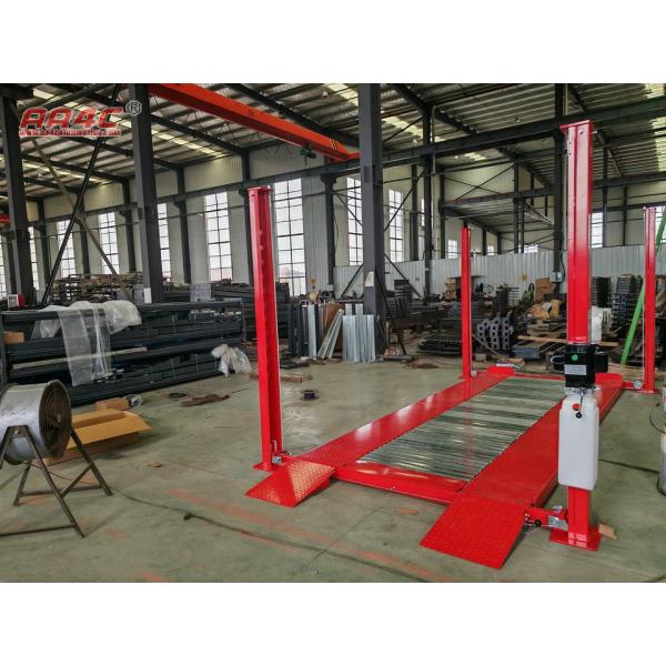 AA4C Elevador de estacionamiento de 4 postes para automóviles, sistema de almacenamiento automático para estacionamiento de vehículos para 2 coches, 2 m de altura, capacidad de 3.5T