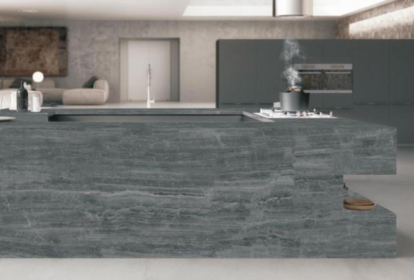 Cloud Grey Sintered Stone Slab Matte Kitchen Table Top