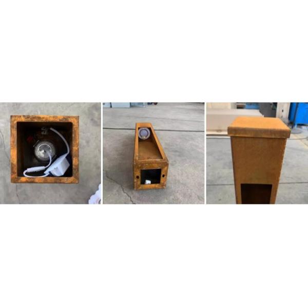 Multicolour ржавая коробка освещения пала СИД металла Corten для сада двора