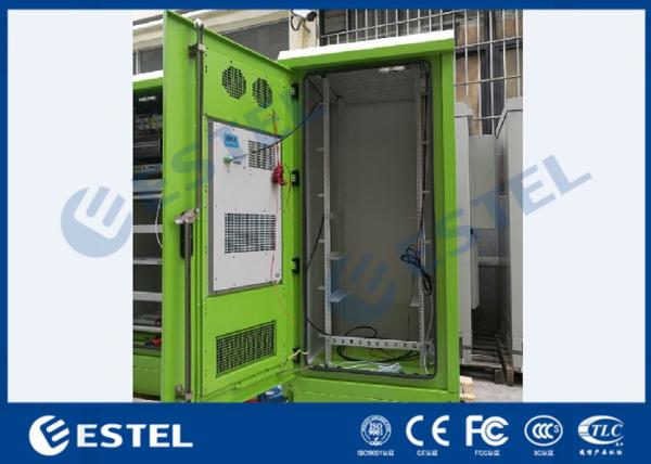 Green Color Outdoor Electrical Cabinets And Enclosures 42U Sunproof Rainproof
