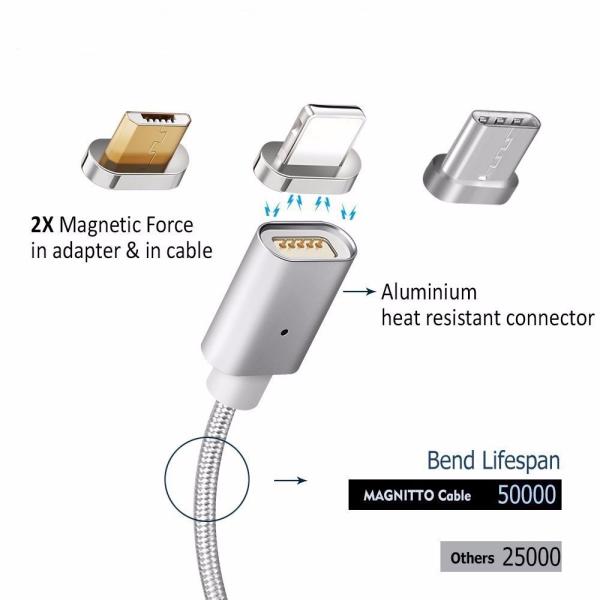3 in 1 Magnetic Micro USB Data Cable , For iPhone Charger Cable