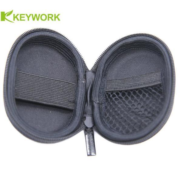 Black Mini Zipper Ellipse Classic Eva Earphone Case Portable Earphone Storage Box Facotory