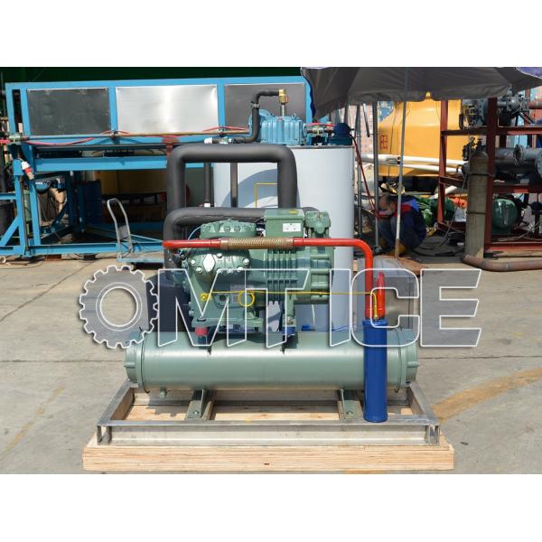 Máquina de hielo de agua salada de 5 toneladas, refrigeración automática por agua para barcos pesqueros