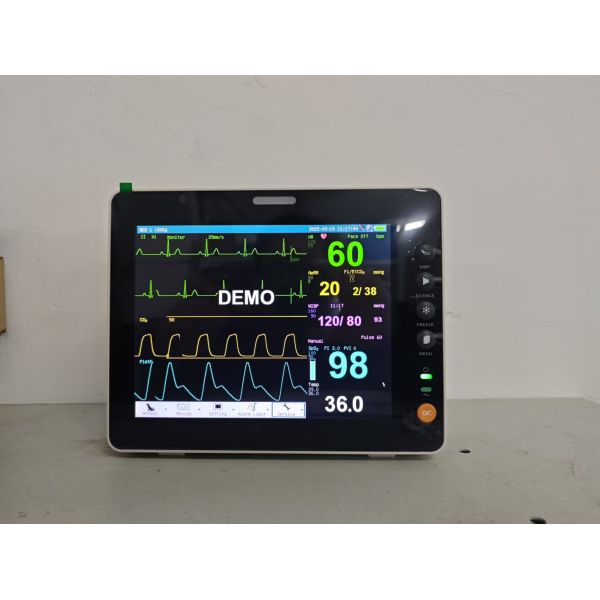 ECG ICU Multi-Parameter Patient Portable Monitor Hospital Equipment with Electric Power Source Made of Plastic Includes Bracket