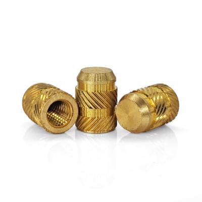 H62 laiton M4 insert fileté finition personnalisée pour le plastique avec certification ISO9001 2015