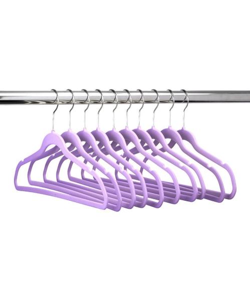 Scarf  ABS Notched Shoulders Slim Velvet Hangers Ultra Thin