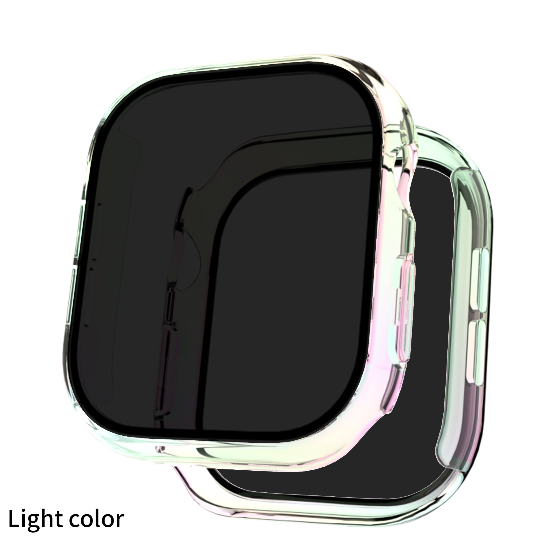 Eraysun Electroplating Anti-peeping Shell Film Integrated for Apple Watch Series10 42mm 46mm Protector Watch Case
