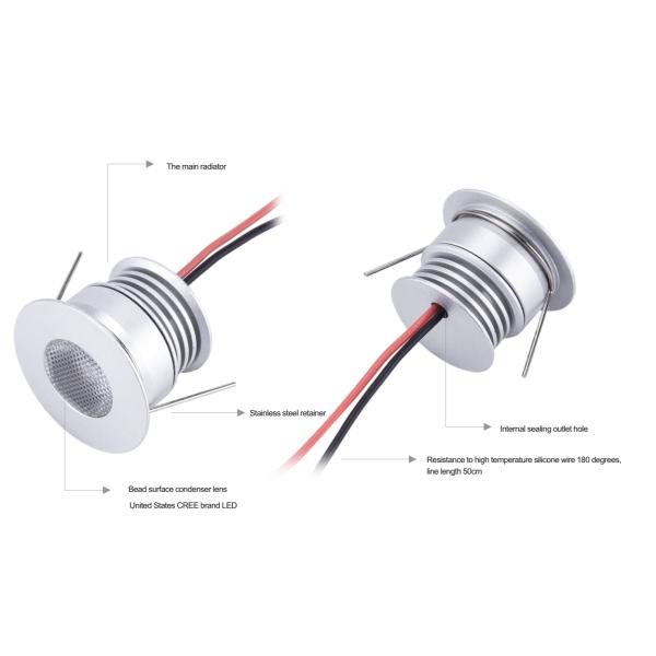 luzes traseiras da parede do mini armário da sala de Mini Spot Lighting KTV das luzes do armário do diodo emissor de luz 3W