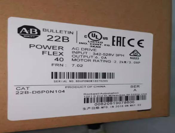 AB  Allen Bradley 22B-D6P0N104 AC Drive Adjustable Frequency