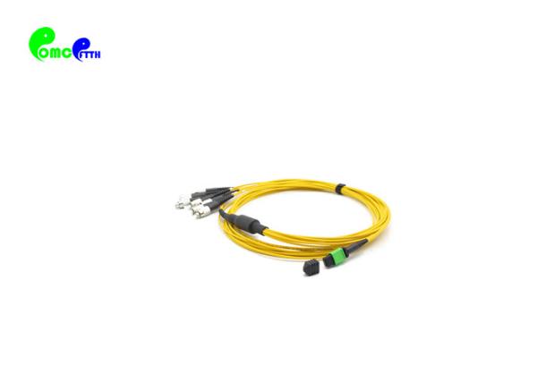 tipo reto fêmea polaridade do amarelo do Fanout de cabo 2.0mm do chicote de fios de 8Cores LL MPO FC LSZH de A