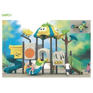 Outdoor Playground Kids Garden Games Equipmen Plastic Slide Set For Sale