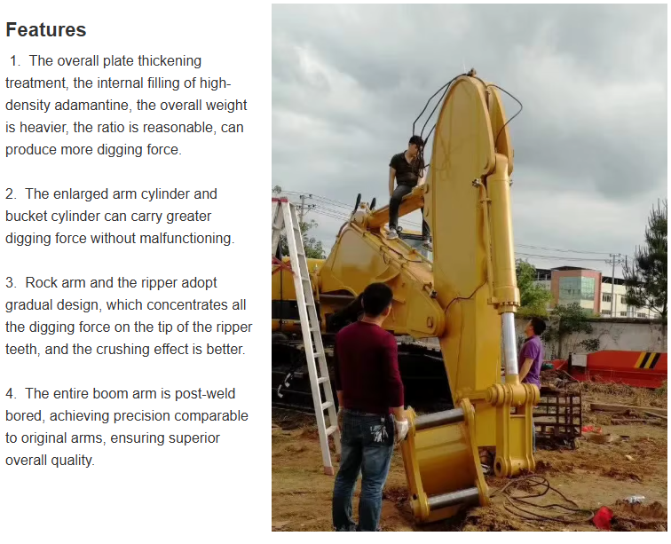 Excavator Rock Boom & Arm with Ripper for Sale for Heavy Machinery SY550 EC480 ZX470 Excavators