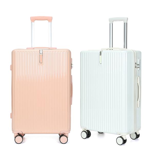 Black color ABS+PVC Multi-Function Cup Holder Suitcase 20/24/28inch Travel Suitcases in Spinner Wheeled Luggage Set 20” Carry-On Trolley Luggage Bag Travel Case