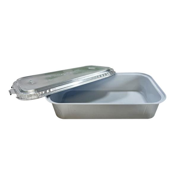 Custom Order Accepted Disposable Rectangular Aluminium Foil Container for Airline Food
