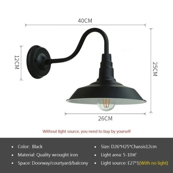 Courtyard Balcony Entrance staircase Hallway  LED Industry American Wall Light(WH-VR-121)