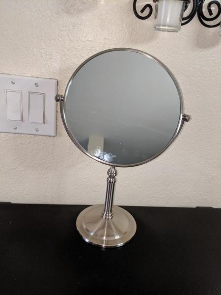 8 INCH Stainless Steel 360 Degree Swivel Vanity Mirror Telescopic Double Side Mirror