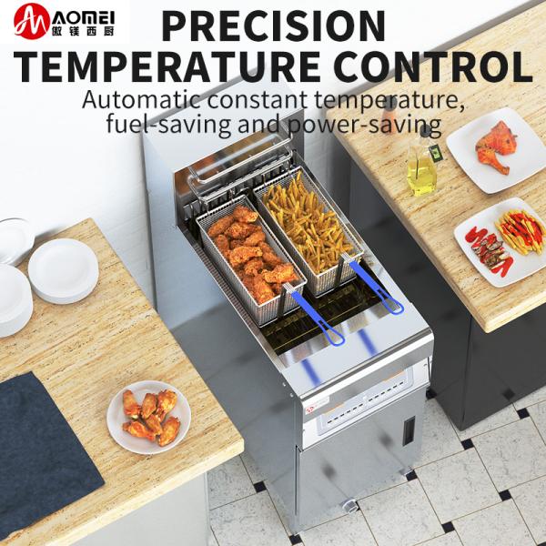 FEF-101 Промышленный электрический фритюрник из нержавеющей стали с компьютером и фильтром для масла