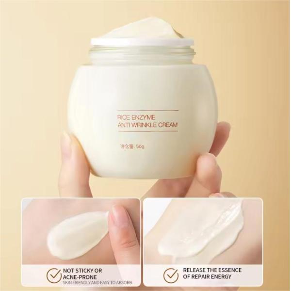 Skin Whitening Face Cream Moisturing Rice Enzyme Cream 41% Glowing Look Skin Barrier