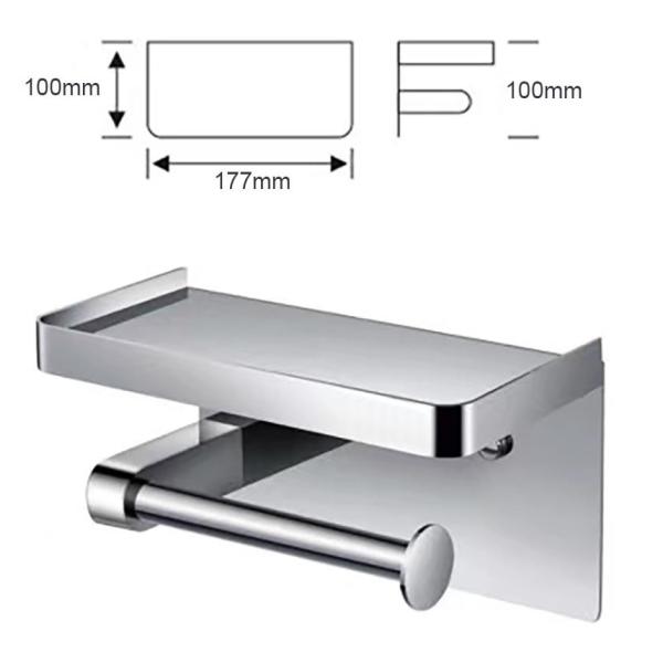 SUS 304 Stainless Steel Toilet Paper Dispenser Wall Mounted For Bathroom ODM