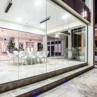 Frameless Bi Folding Double Glazing Door Retractable Glass Patio Door