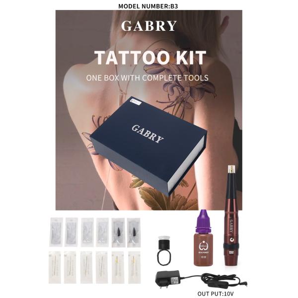Professional Permanent Makeup Machine Kit for Lip Eyebrow Tattoo Complete Box