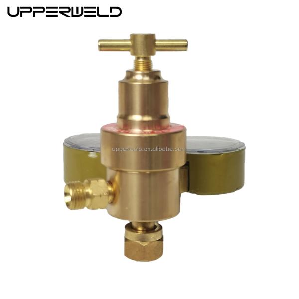 Presión máxima de salida 10 bar Regulador de gas de latón de doble etapa personalizable para soldadura