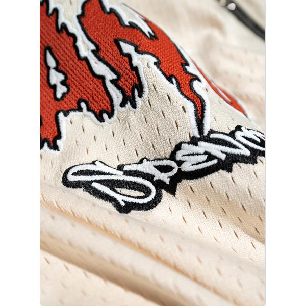 Summer Basketball Polyester Gym Workout Sublimation Zipper Pocket Men's Mesh Shorts with Drawstring Closure and Shorts Length